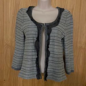 Vintage skater style 3/4 sleeve open sweater